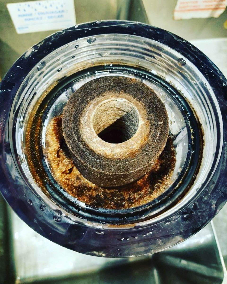 Happy Wednesday everyone! Found this dirty and clogged filter this AM. Another important reminder to check and change your filters regularly. 
•
•
•
#waterfilter #waterfiltration #waterfilters #waterfiltrationsystem #filters #waterquality #coffeeshop #coffeehouse #cleanwater