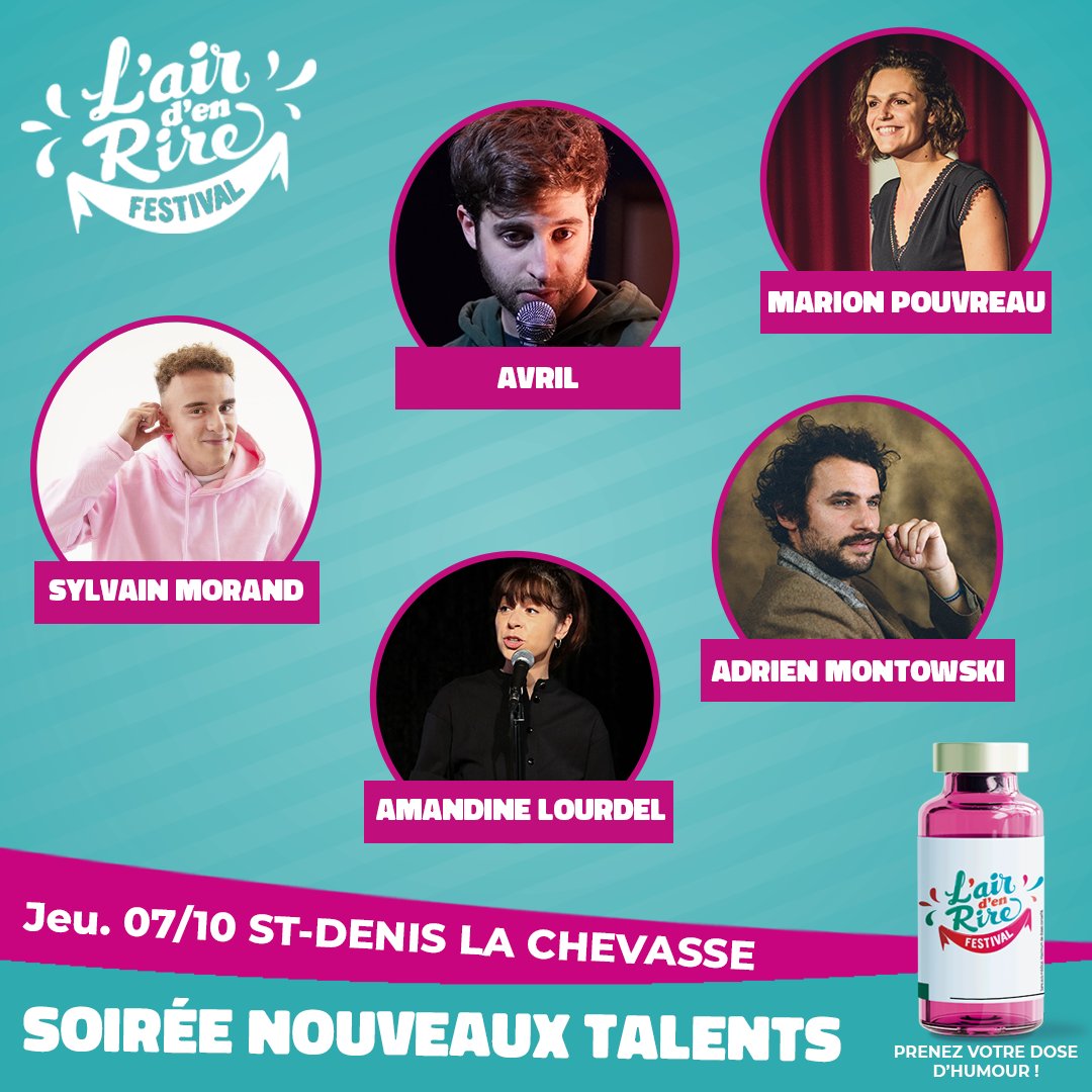 Airden_Rire's tweet image. 📣 #Programmation2021📣 Qui remportera le Prix du Jury et le Prix du public cette année ? RDV le jeudi 7 octobre à St-Denis la Chevasse pour la Soirée Nouveaux Talents !
➡️ Plus d'informations sur buff.ly/2X5aRul
#airdenrire #prog21 #festival #humour #Vendee