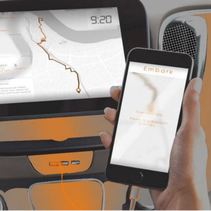 FordNewsEurope's tweet photo. Student Calum Gambrill has won the #Ford Design Award with his entry 'Embark', an affordable self-driving taxi service that aims to improve journeys for people with restricted mobility.

🎨 Tap to find out more about Embark. 

#Innovation #FordTech