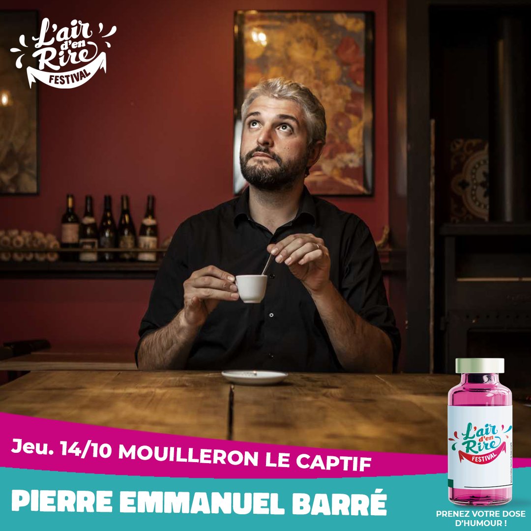 Airden_Rire's tweet image. 📣 #Programmation2021📣 Il donne son avis sur tout et on adore ça ! Pierre-Emmanuel Barré alias @Sale_Con rejoint la programmation de l'Air d'en Rire le 14/10 à Mouilleron-le-Captif
➡️ Plus d'informations sur buff.ly/2X5aRul
#airdenrire #prog21 #festival #humour #Vendee