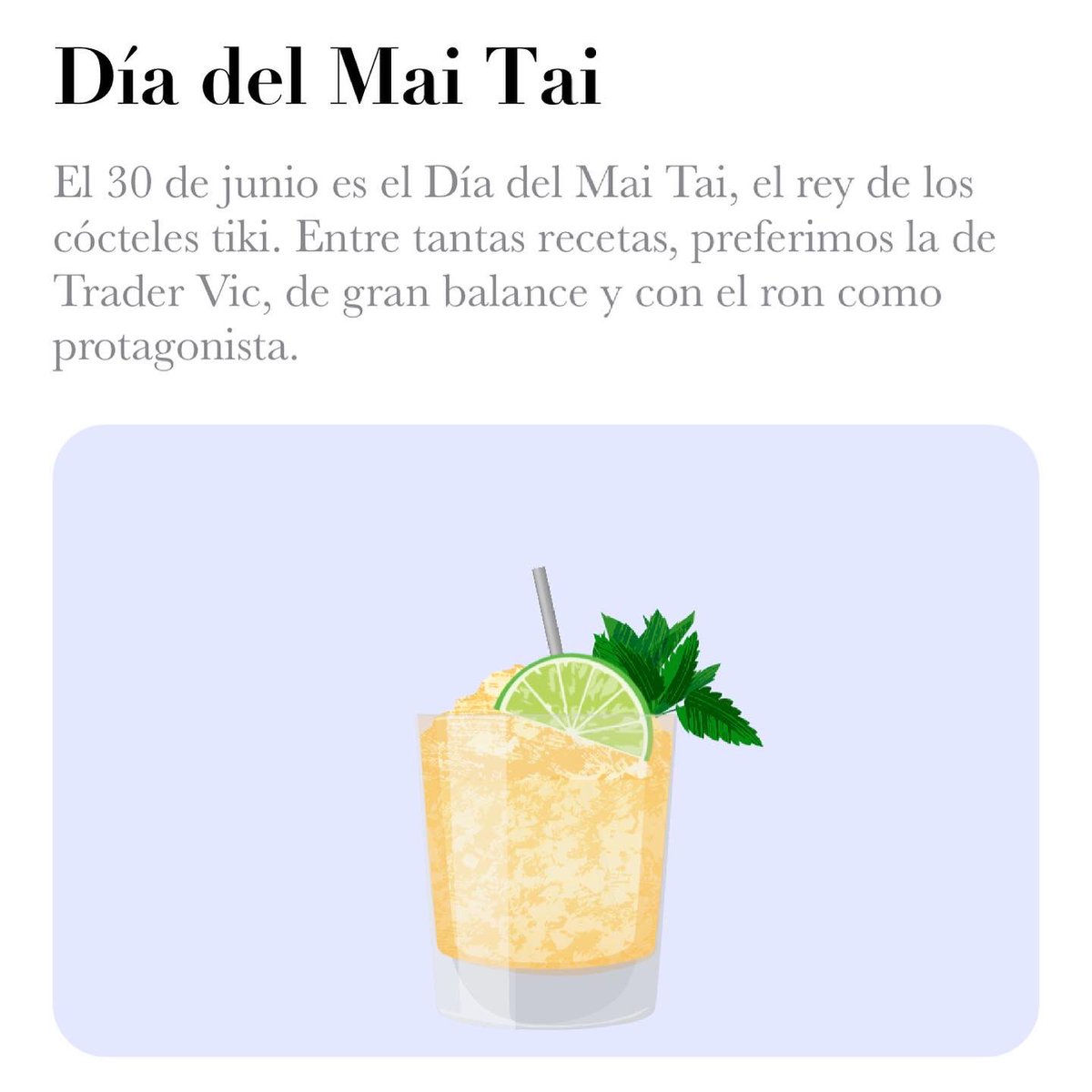 drinxer's tweet image. Happy #MaiTaiDay 🌺

📲 Descarga gratis Drinxer del App Store para ver la receta. Incluye una receta de horchata de almendras de @swizzologist 🙌