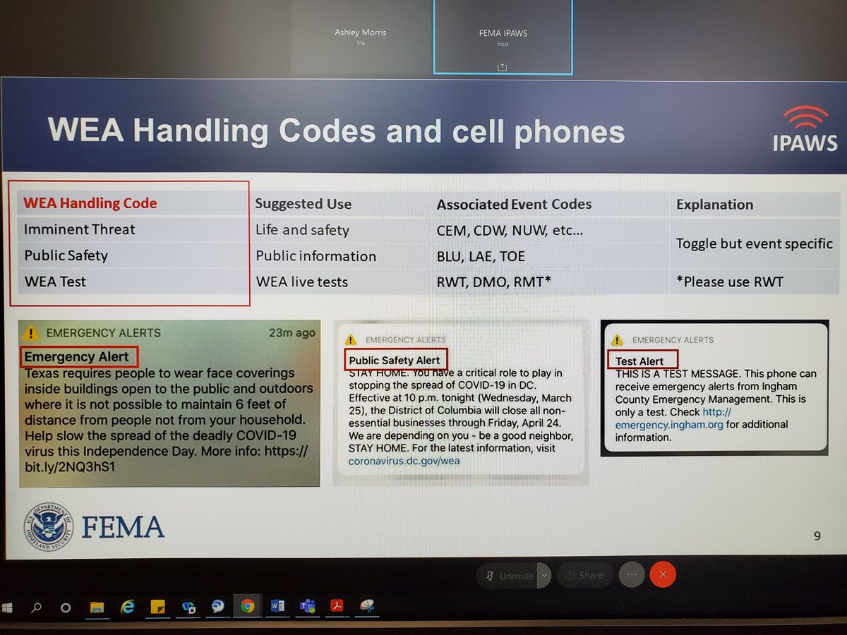 MissAshes92's tweet photo. This IPAWS webinar is super informative! They are reviewing all the ways your alert could fail π
#EMGTwitter
#CrisisComms
#PIOing https://t.co/hoB2fyM30V