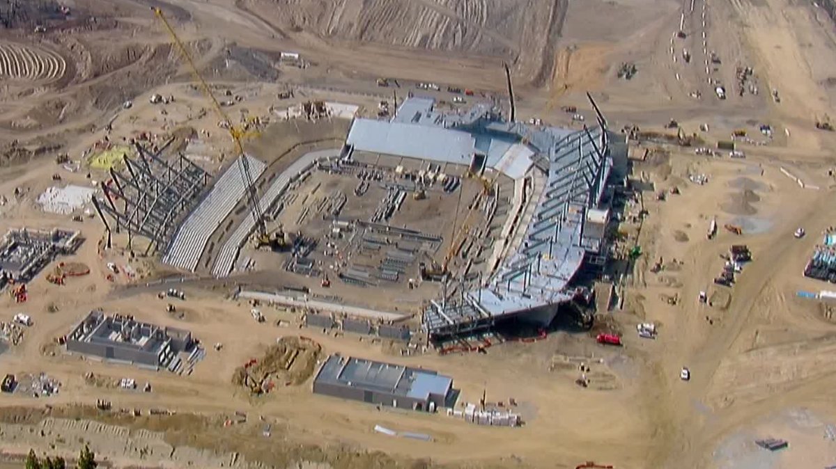 Chopper 8 shows us how the new stadium in Mission Valley is taking shape.