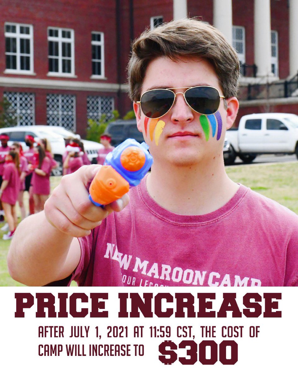 Two big things happening TOMORROW at midnight CST!! Be sure to register TODAY before the price increases!! 

newmaroon.msstate.edu