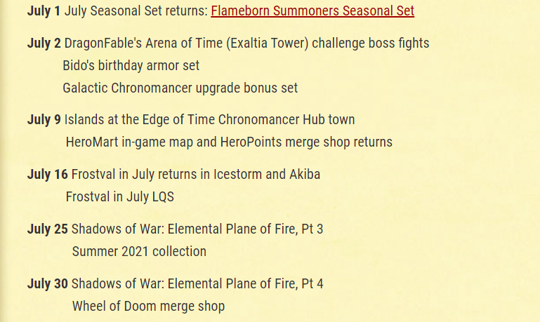 July 2021 Calendar of Events: aq.com/lore/calendar