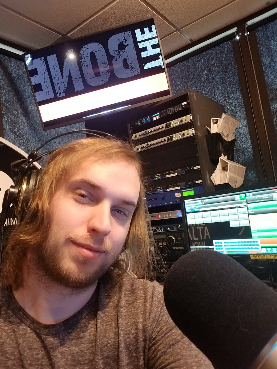 Happy to be on the board at <a href="/1025TheBone/">102.5 The Bone</a> for <a href="/DrewOnTheRadio/">Drew R. Garabo</a> , <a href="/TheJohnSenning/">John Senning</a> , and <a href="/TheJoeyFlash/">Joey Flash</a> as they broadcast live from Amalie Arena! Tune into 102.5 The Bone to hear Drew Garabo Live LIVE! #GoBolts