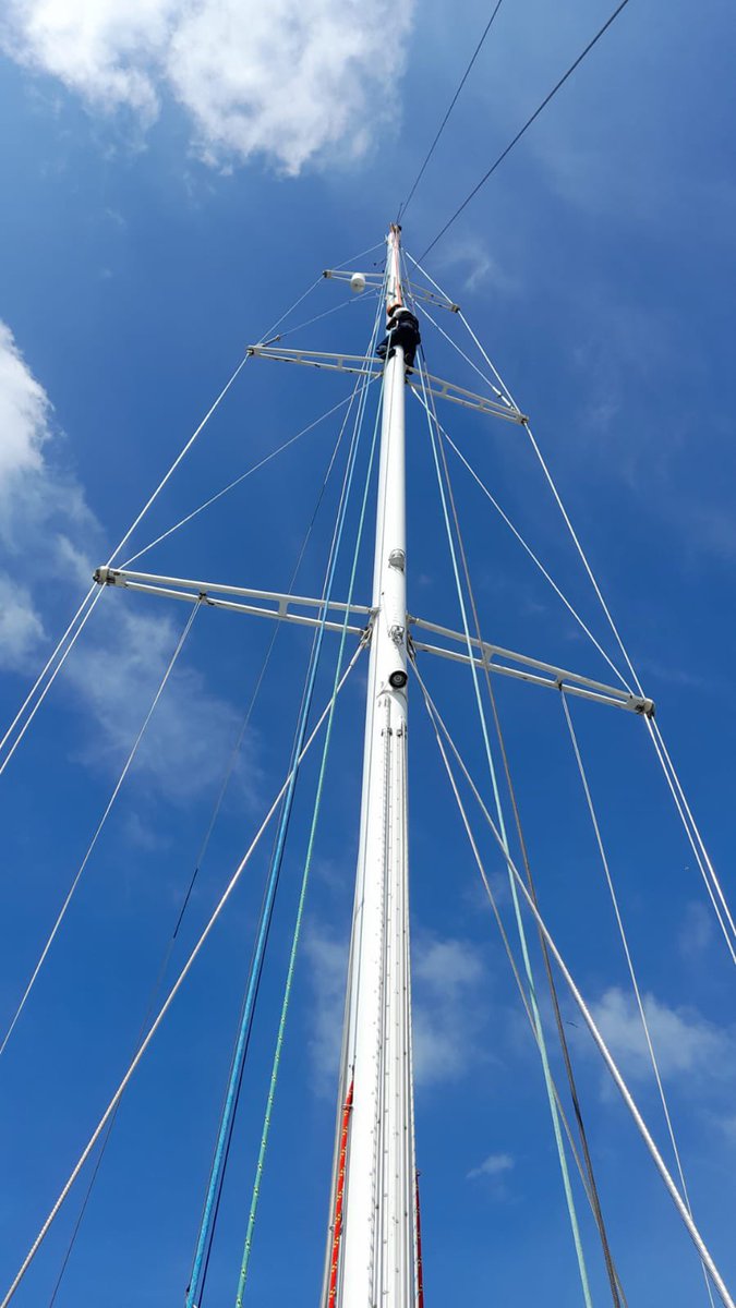 MayesbrookPE's tweet photo. Day 3, sorted the sails, tidied and cleaned, climbed the mast…and we’ve been on a trip to the beach and funfair! #aplaceinthesun  #yachttrip21 https://t.co/SeTagVYaef