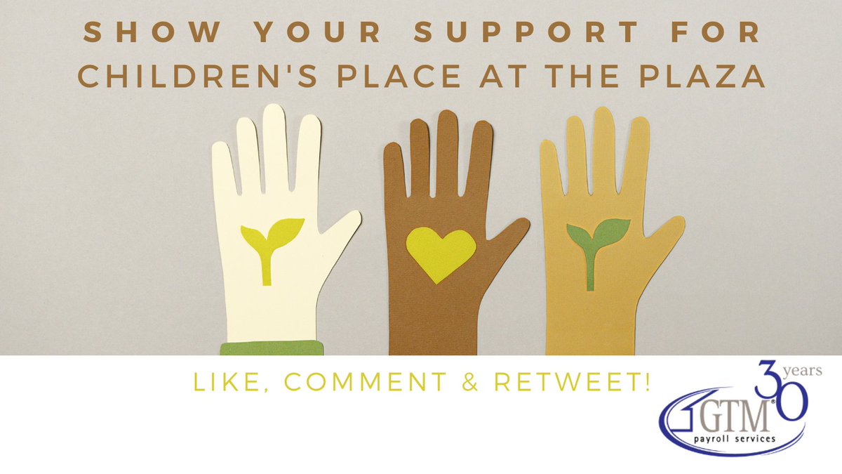 Show support for Children's Place at the Plaza by liking, commenting &amp; RTing this post. It’s part of our 30th Anniversary Social Media Giveaway. Help your favorite groups receive up to $2k. Children's Place is an early childhood center for a diverse community of families.  #GTM30