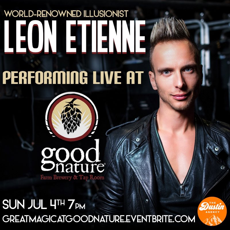 July 4th is the ONLY day next week there is NO SHOW in Old Forge, NY. Instead I’ll be in Hamilton, NY at Good Nature Brewing, a beautiful outdoor venue with incredible fireworks💥 after the show. <a href="/GoodNatureBeer/">Good Nature Brewing</a> 

Tickets: eventbrite.com/e/great-magic-…

🎩🤘🏻🔥