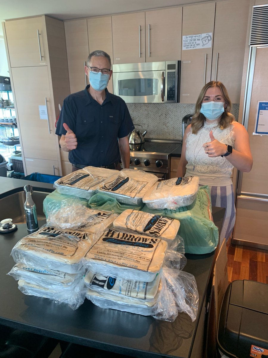 Our families fridges are stocked with delicious  <a href="/HarrowsPies/">Harrows Chicken Pies</a>  When families come home from the hospital the last thing they want to worry about is a healthy meal.  Thank you for taking this worry off of their plate (pun intended!) Harrows! 
#RMHCNE #MealswithLove #Harrows