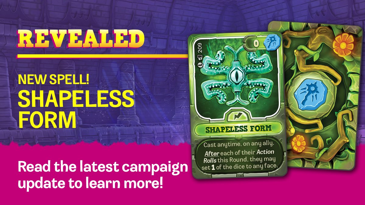 REVEALED: A special green Spell to give your party a big boost.

Back #LludwiksLabyrinth on Kickstarter: bit.ly/2ShqMJn