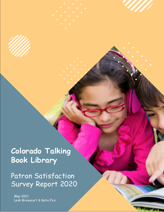 LRS_CO's tweet photo. The results are in...check them out! 

The Colorado Talking Book Library patron satisfaction survey shows that 99% of respondents rated the library as good or excellent in 2020! Check out more results here: https://t.co/Hjqwm0mEGG

#LibraryTwitter @COStateLibrary #accessibility https://t.co/FUTGBNfZcl