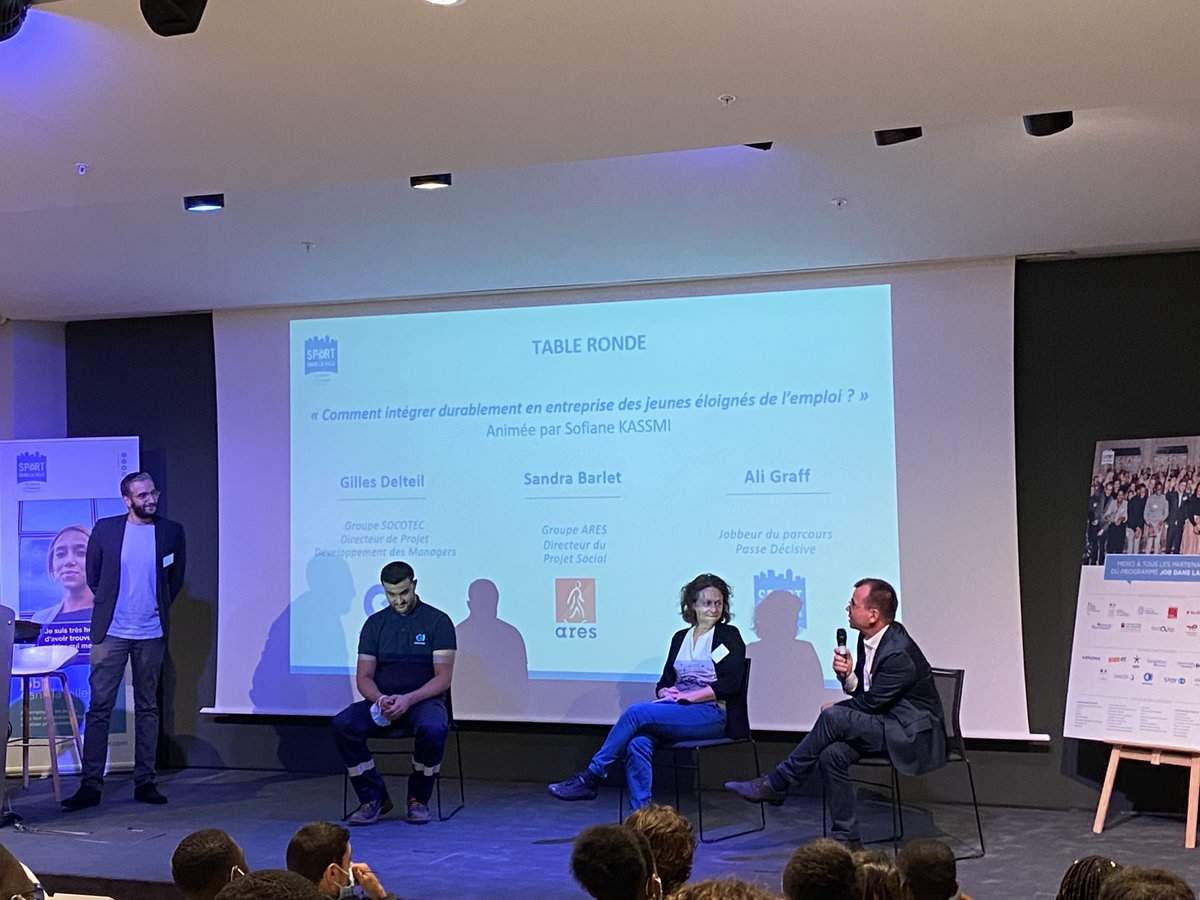 Soirée remise des prix #jobdanslaville de l’association #sportdanslaville. Donner envie aux jeunes pour #orientation métiers techniques et donner leurs une chance. ⁦@AresAssociation⁩ ⁦<a href="/socotec_france/">Groupe SOCOTEC</a>⁩ #FondationAirLiquide