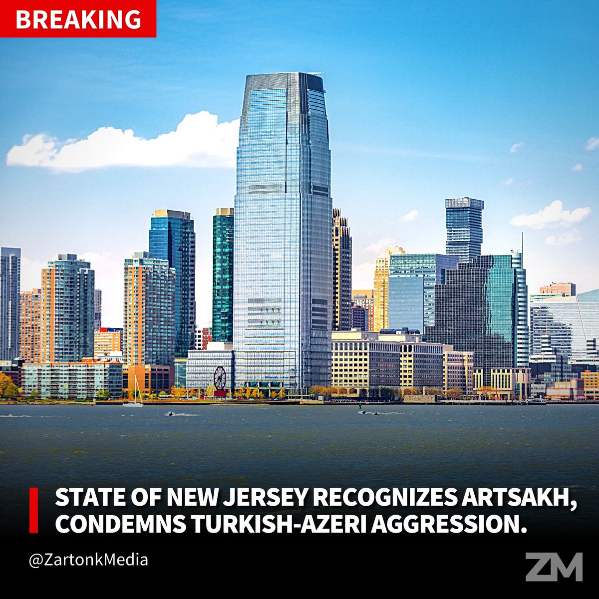 ZartonkMedia's tweet photo. BREAKING: State Of New Jersey Recognizes Artsakh, Condemns Turkish-Azerbaijani Aggression. https://t.co/0VGMNDV8Xx