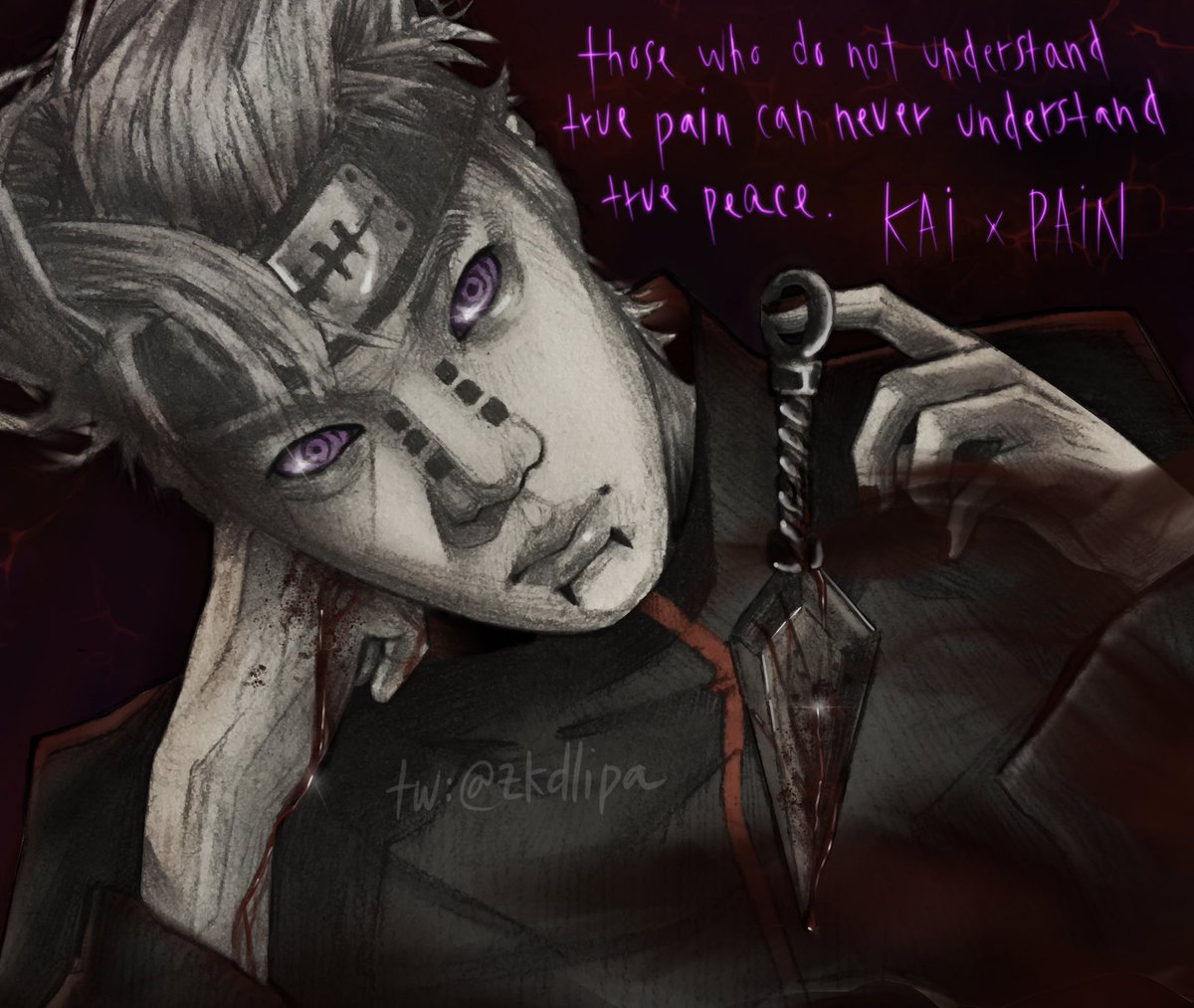zkdlipa's tweet photo. #KAI: those who do not understand true pain can never understand true peace. [trigger warning: gore] (RT/LIKE/DO NOT REPOST)

#NARUTO #카이 #EXO #엑소 https://t.co/krVfYb7XWs