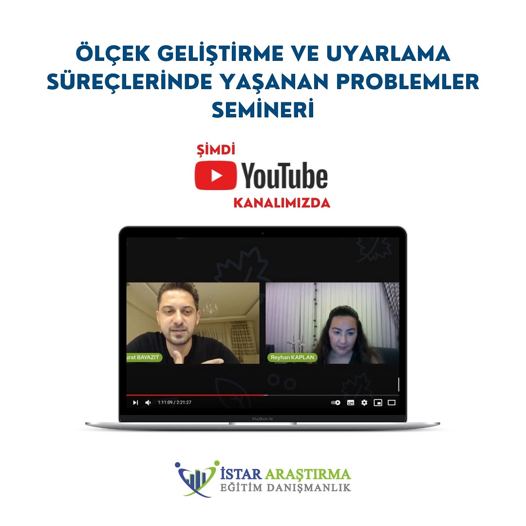 istararastirma's tweet photo. "Ölçek Geliştirme ve Uyarlama Süreçlerinde Yaşanan Problemler Semineri" videosu, kaçıranlar ve tekrardan izlemek isteyenler için #YouTube kanalımıza yüklenmiştir.

🔹Seminer videosuna ulaşmak için linke tıklayabilirsiniz. 👉🏻 https://t.co/wEBwBj0HIp

 #ÖlçekGeliştirme #İstatistik https://t.co/mo2qRGNFfP
