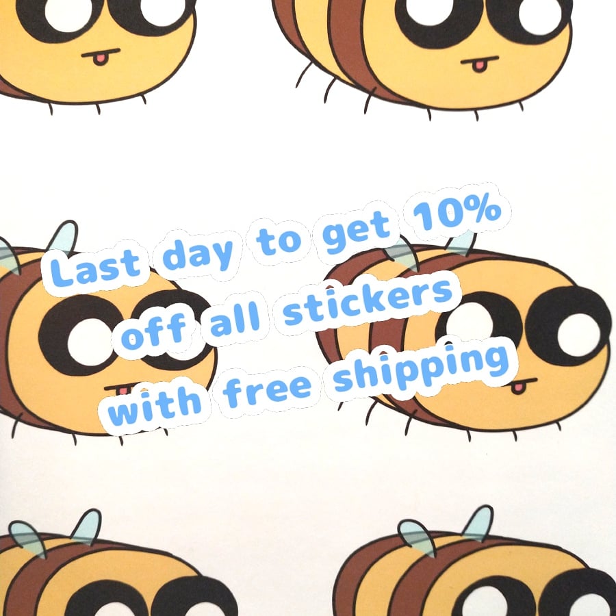 Last day to get 10% off all sticker with free shipping

etsy.com/shop/GoldfishS…

#etsy #etsystore #etsyshop #etsystickers #etsyseller #sticker #stickers #bees #decal #decals #etsystickers #handmade #homemade #smallbusiness #lgbtowned #lgbtcreator