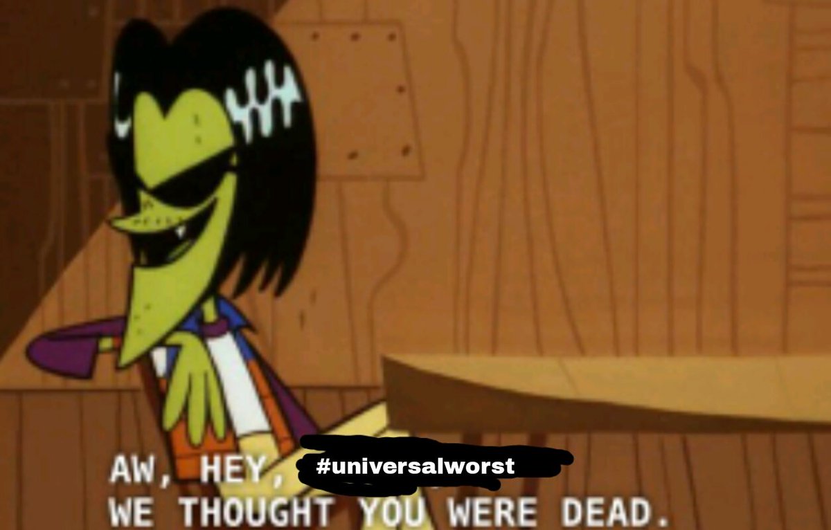 ((here i am about to go to bed so i can get up for work and get metaphorical whiplash as #universalworst comes online gmkskgjh jfc