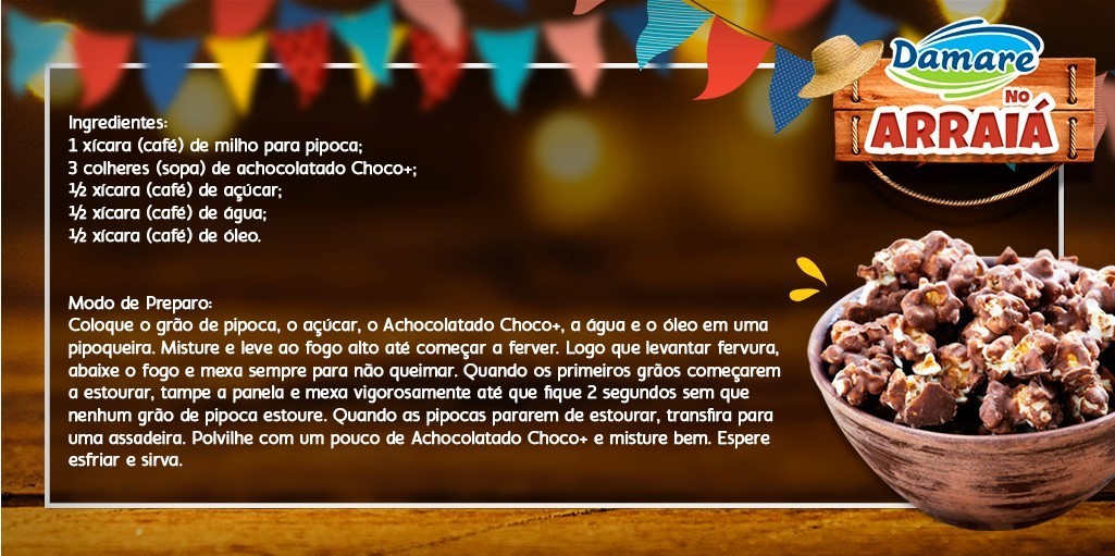 leitesdamare's tweet photo. Eita trem bão!
Hoje a gente trouxe uma receitinha pra você se divertir e se deliciar enquanto prepara. Queria que imagem tivesse cheiro! 😋

#laticiniosdamare #damarelaticinios #festajunina #pipocadoce #festasjuninas #chocolate #achocolatado #pipocadechocolate https://t.co/359feRCYsJ