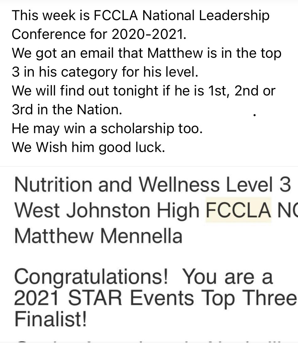 We are so excited for Matthew!
We wish him good luck tonight.