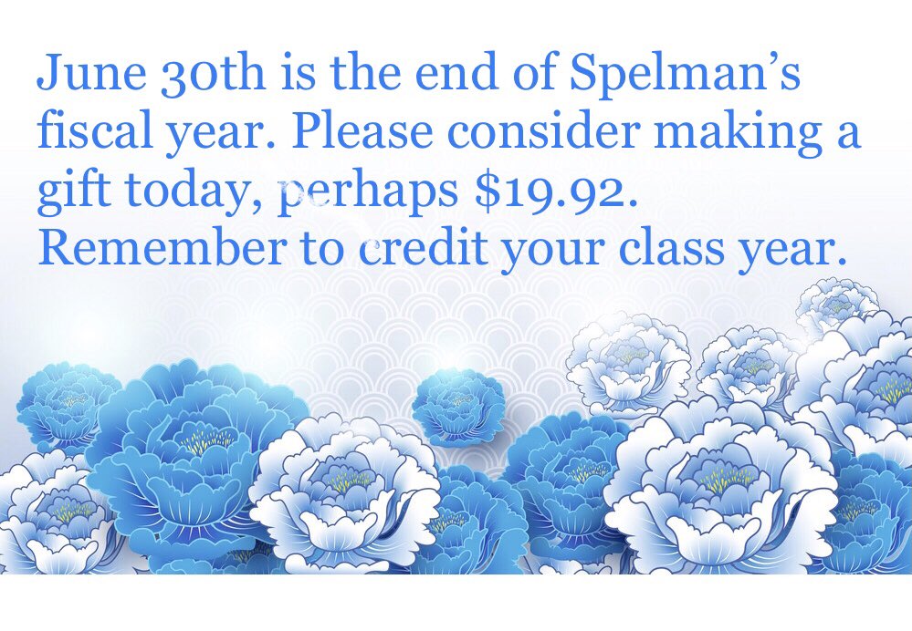 92Spelman's tweet photo. #SpendItOnSpelman
#TrueBlueSpelman92 https://t.co/R5CvfiRp3e