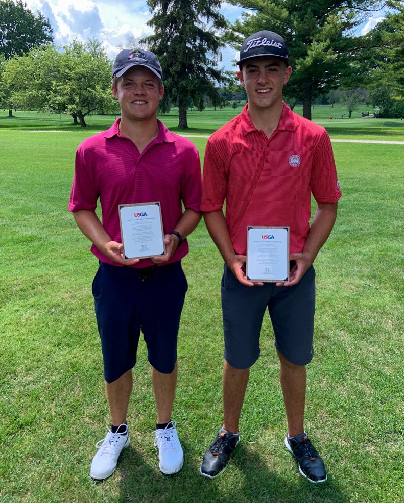 Congrats to our two U.S. Jr. Am qualifiers!!!

Jacob Beckman and Ty Kretz both shot a 69 (-1) at Watertown CC

The U.S. Jr. Am will be held at North Carolina CC July 19-24

#WSGA #USGA #USJrAm