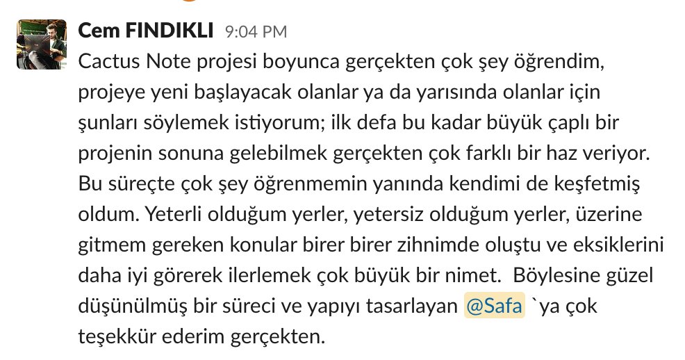 4 aydan fazla çalışma, 32 pair programming / code review oturumu, 141 commit ve 22 pull request sonucunda @cmfndkl ilk büyük Android projesini tamamladı ve bir çok konuyu yaparak öğrendi. @cactus_school da izlediğimiz bu metodun detaylarını merak ediyor musunuz? Bir thread 👇