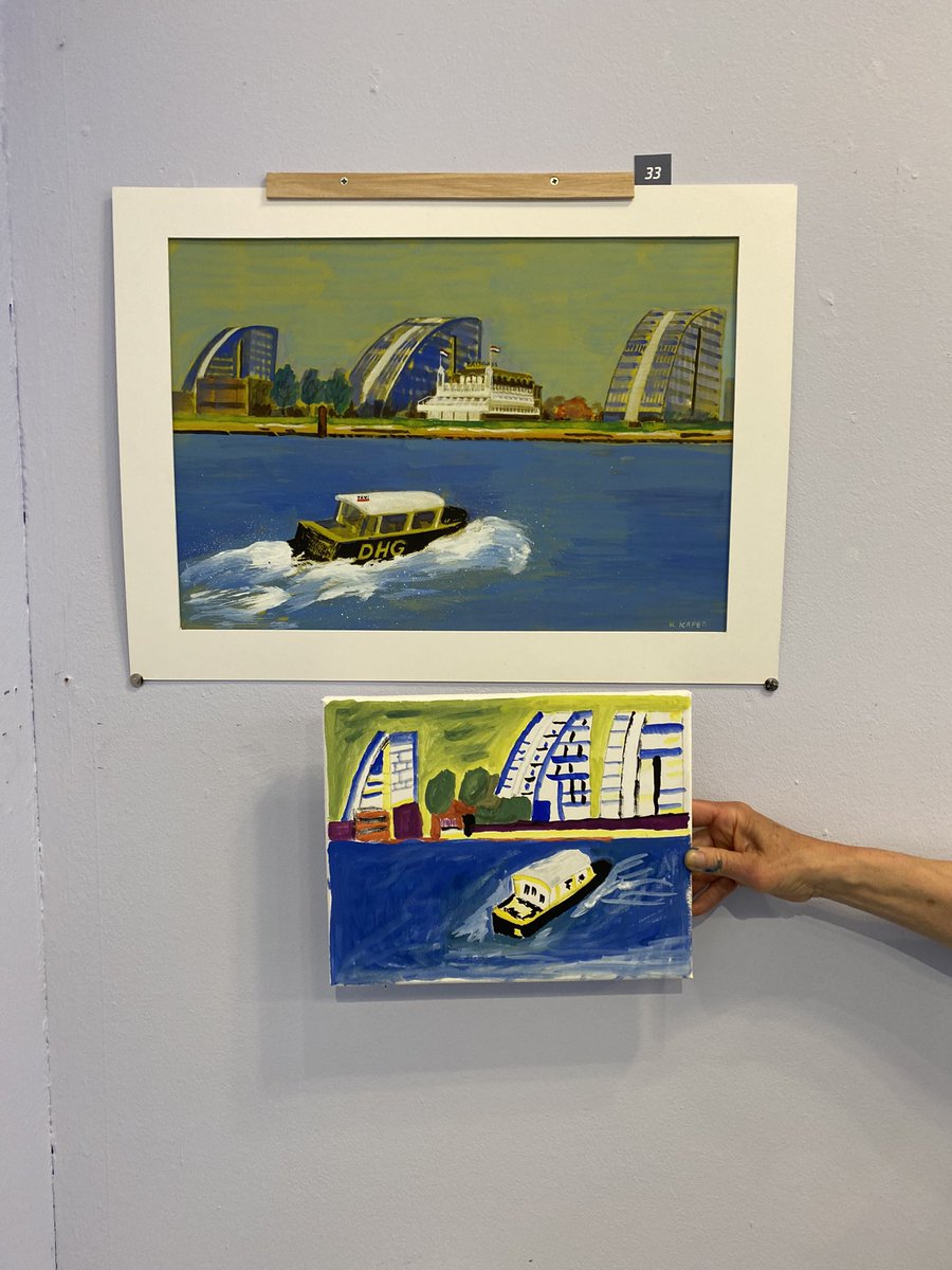 Vanmiddag een geslaagde schilderworkshop in de tentoonstelling Inspiratie vanaf de Waterbus!  Kom je ook een keer schilderen? Meld je dan aan voor een workshop op zaterdag 10 juli, woensdag 14 juli, woensdag 25 augustus, zaterdag 28 augustus. nationaalbaggermuseum.nl