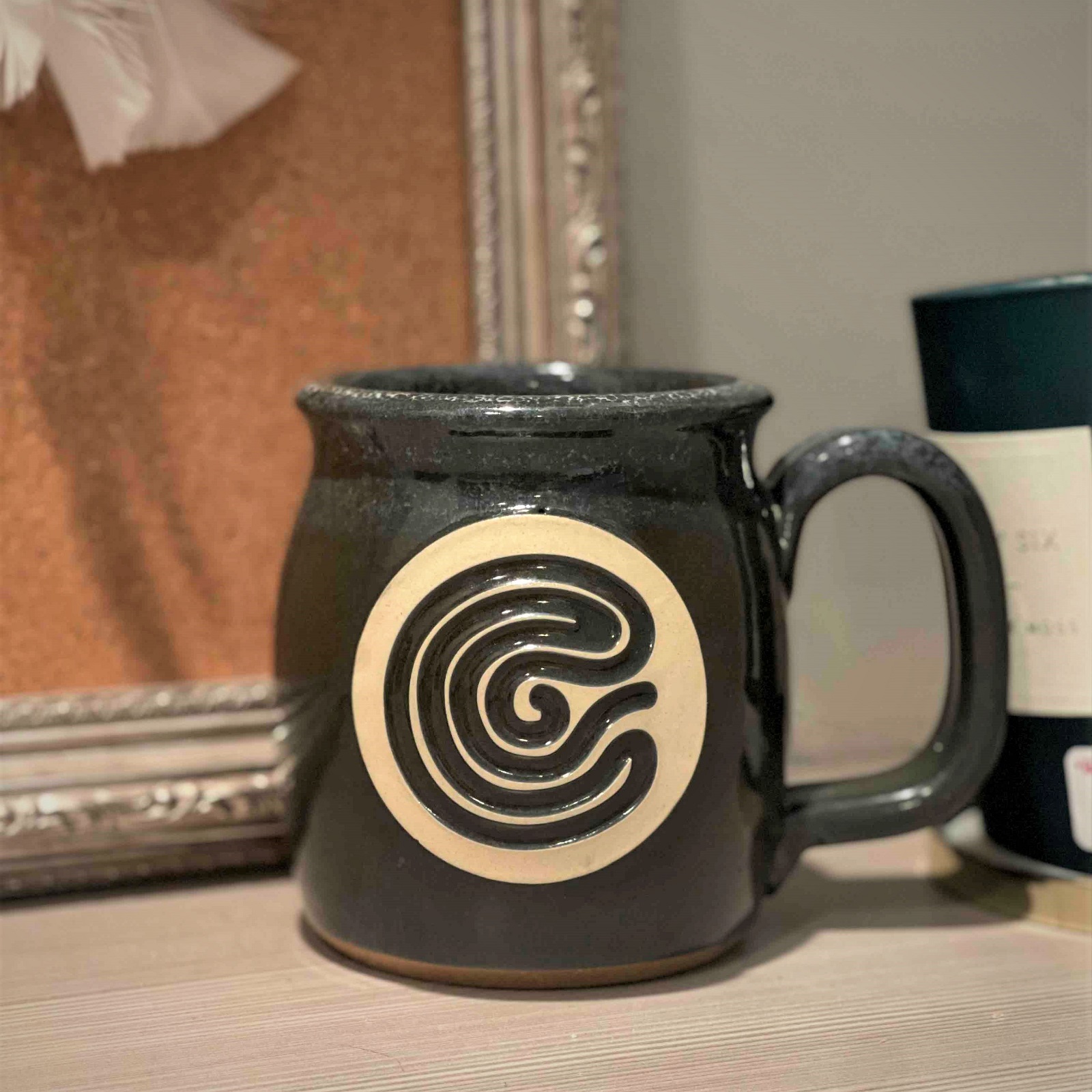 Finger Tracing Meditation Mug, Handmade Coffee Mug