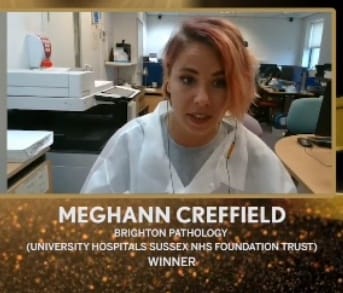 Megly1985's tweet photo. Utterly thrilled to have won the Outstanding Contribution an Employer by an Apprentice award tonight!
@uniofbrighton
@sctp_network
#appgrad2021
#FireItUp https://t.co/nuq51g7rdz