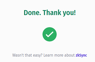 MindFieldMusic's tweet photo. Yes @zkSync, it was easy. Also, fast and cheap!
Just finished the checkout process for @Gitcoin Grants Round 10 (#GR10) and their integration of zkSync was smooth as butter. I'm loving the #L2Life:) https://t.co/efn5B68yKM