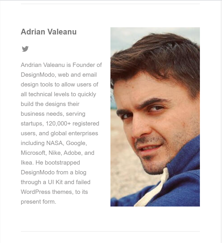 hackerbrews's tweet image. Today&apos;s indie hacker of the day is @AndrianV, Founder of @Designmodo