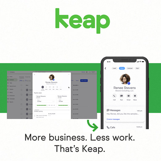 Spend less time on mundane tasks and more time focusing on growing your business. For a limited time (until 30th June), save 50% off your first 3 months with Keap! Get off here: saveweeks.com/keap to learn more or sign up now. #smallbusiness🔔