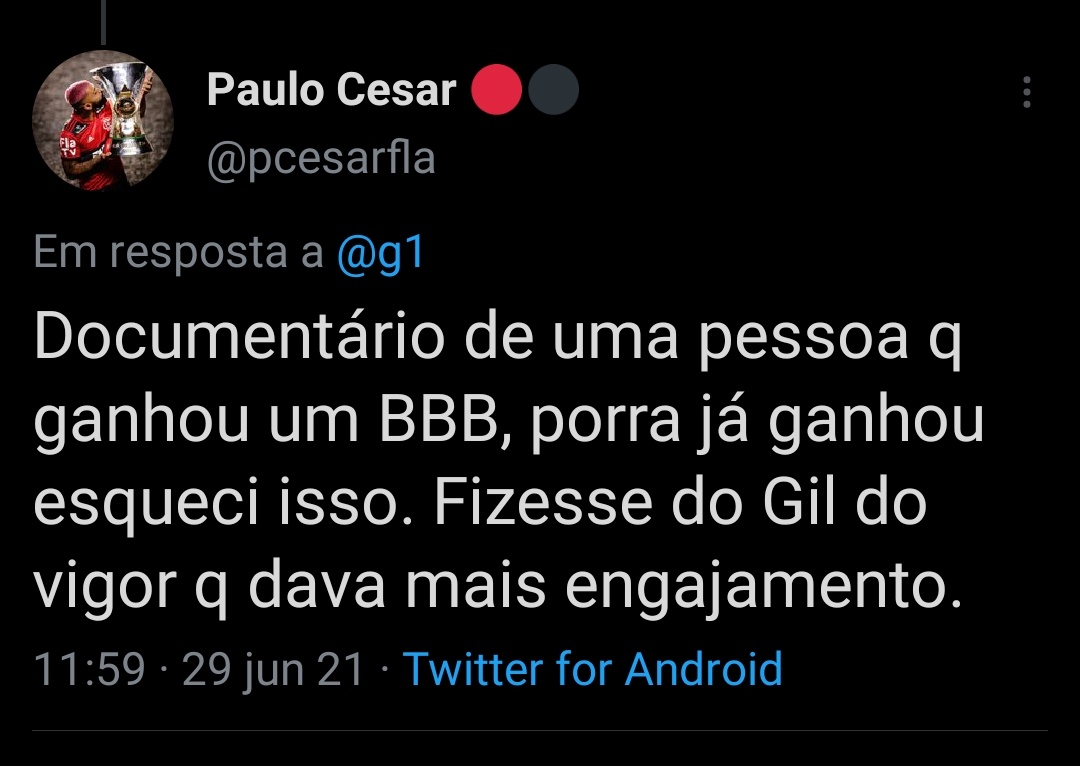micodovigor's tweet photo. Mas se o documentário da campeã do bbb não é relevante por que o do 4 lugar seria???? Alguém entendeu a lógica? 💀 https://t.co/LjFdfN222B