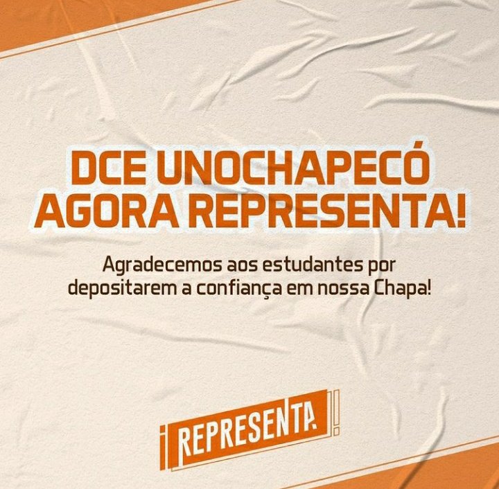 dcerepresenta's tweet photo. VITÓRIA!!! 🤩🟠🧡✔️

CHAPA 02 ELEITA DEMOCRATICAMENTE!!!

FORAM 677 votos!!! ✔️
Segundo lugar: 672
Nulos: 42 

#REPRESENTA #DCE #UNOCHAPECÓ https://t.co/9f3ZmCrHtg