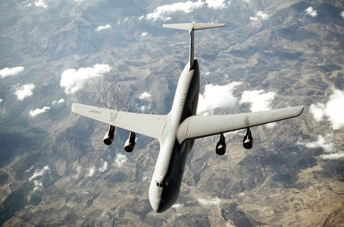 airandspace's tweet photo. On this day in 1968, the Lockheed C-5 Galaxy flew for the first time. This military transport is one of the largest aircraft in the world and is able to carry especially large or difficult cargo. https://t.co/l4VTzD2Rtq
