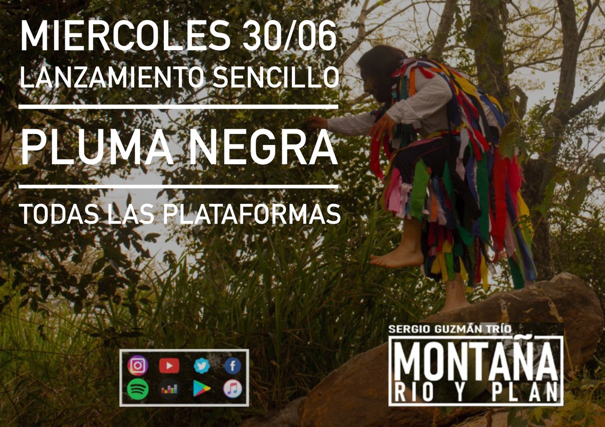 Hoy ya anda sonando el single Pluma Negra de <a href="/sergio_guzmanto/">Sergio Guzman Trío</a> 
.
.
#montañarioyplan #sergioguzmantrio #tolima #colombianmusic #plumanegra