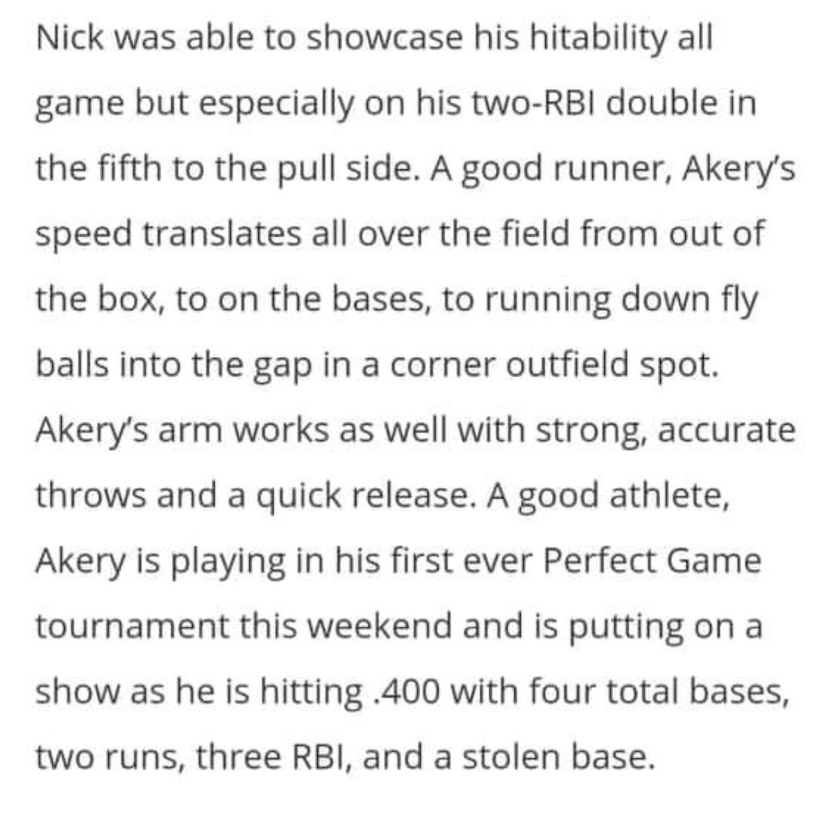 AkeryRobin's tweet photo. Way to show then Nick! Proud of you @NickAkery https://t.co/IrWGU2JxW0