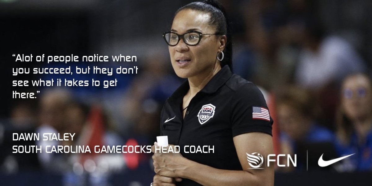 🧢 Coach Quote

“A lot of people notice when you succeed, but they don’t see what it takes to get there.” 

Dawn Staley - Head Coach at South Carolina Gamecocks
