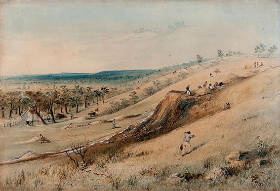 DEM_sagov's tweet photo. #Didyouknow back in 1842 #GlenOsmond had the very first #silver mine in all of Australia? It was also the first mine to export minerals out of Australia, leading us to commodity wealth and exposure to the rest of world.⛏️🌏
📷: Glen Osmond Mine, 1845, by S.T. Gill. @agsa_adelaide https://t.co/Y958kxEgAz