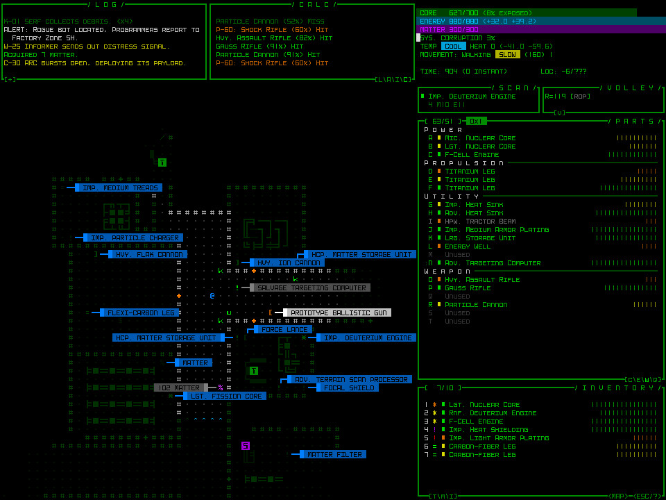 TheStrategyInf1's tweet image. I've been going through the #roguelike Cogmind @GridSageGames trying to get some critical thoughts about it and well. I am not sure if I will be qualified to state opinions till I dig in another 50 hours. This is immense, deep, and consuming. 

#indiegame #IndieGameDev
