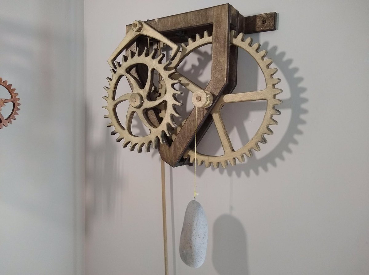 Plans and patterns for the deadbeat escapement at DCTdrawings.com #escapement #wood #woodworking #decoration #wall #art #wallart #clock