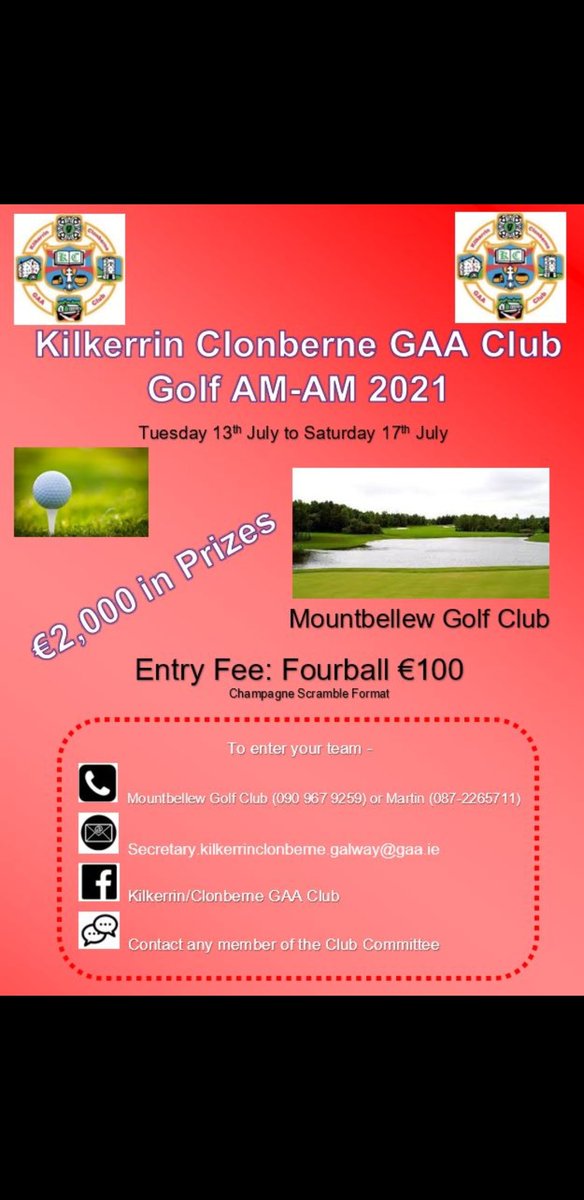 Details of our upcoming Golf Am-Am #golf <a href="/Galway_GAA/">Galway GAA Official</a>