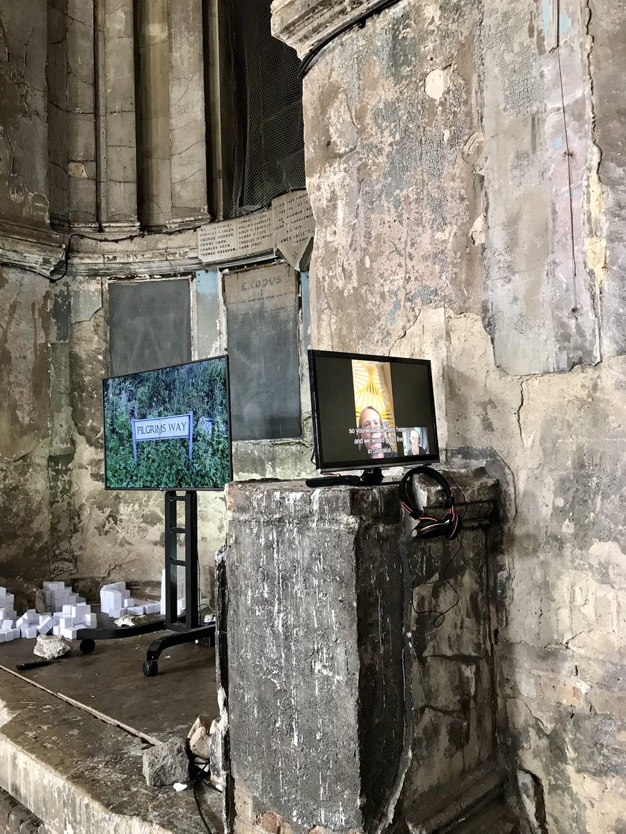 greigburgoyne's tweet photo. This happened tonight preview of My yr3 BA fine art students show @UniCreativeArts #farnham tonight #fineArt @ #asylumchapel #maverickProjects #london so proud of them ! #painting #installation #film #performance #sculpture #sonicArt Runs until daily 11-5pm ends tomorrow https://t.co/JMQ3if6o2T