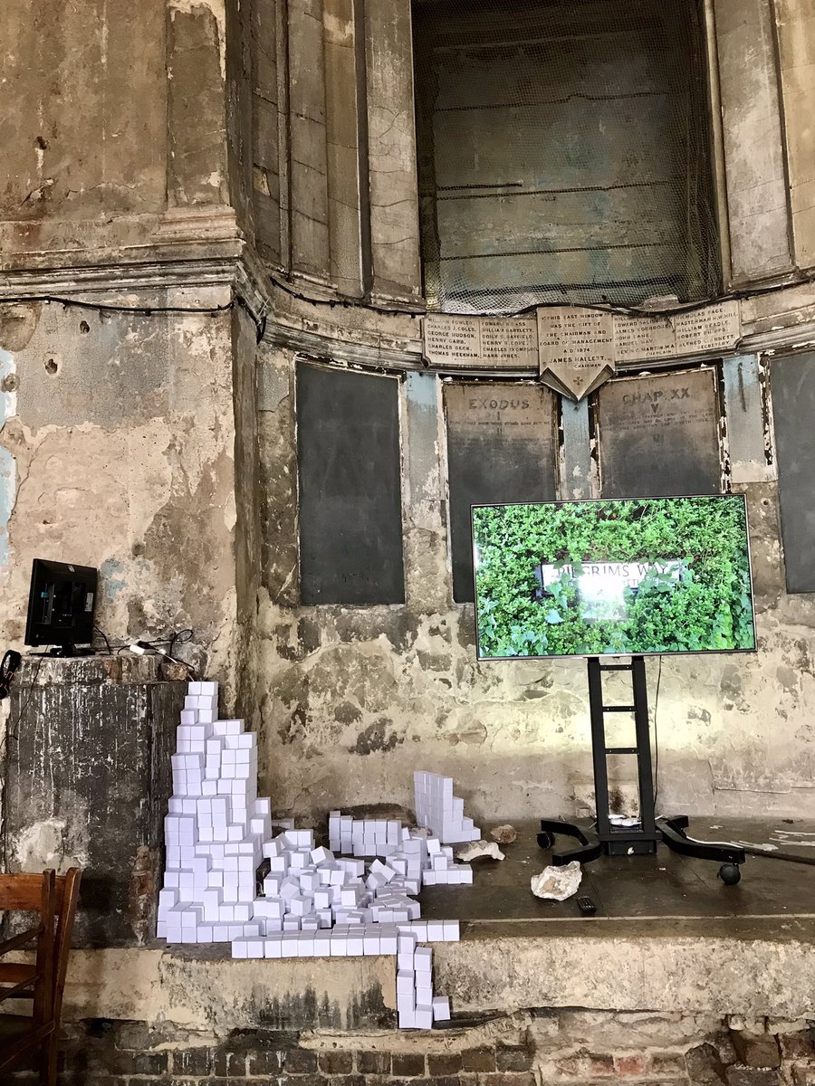 greigburgoyne's tweet photo. This happened tonight preview of My yr3 BA fine art students show @UniCreativeArts #farnham tonight #fineArt @ #asylumchapel #maverickProjects #london so proud of them ! #painting #installation #film #performance #sculpture #sonicArt Runs until daily 11-5pm ends tomorrow https://t.co/JMQ3if6o2T