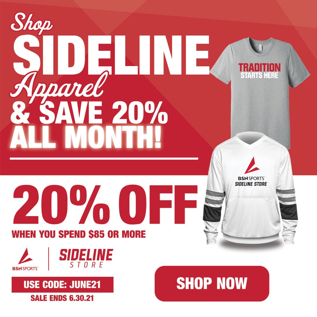 Final days to save on Sideline apparel! #BSNSPORTS #SidelineStore #SpiritWear #FanWear #FanGear