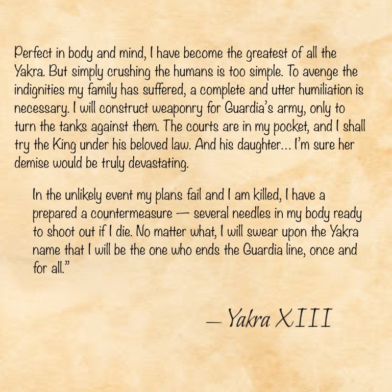 TheHuntersJour1's tweet photo. Day 3 of the Chrono Trigger side bosses with Yakra XIII. The descendant of Yakra I who seeks revenge on Marie’s family for killing the first Yakra, Yakra XIII has disguised himself as Guardia’s current chancellor.

#dnd #dndhomebrew #statblock https://t.co/T08tbkMzzJ
