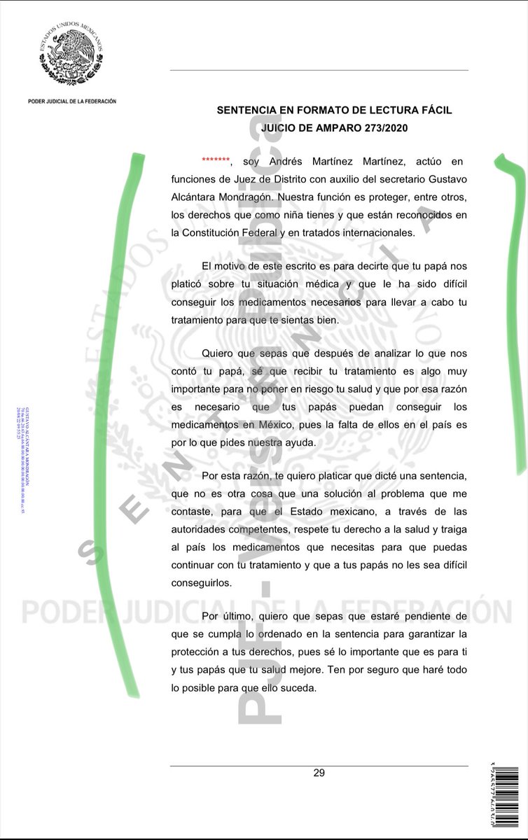Un Tribunal Colegiado ordenó al gobierno federal que garantice el abasto de #medicamentos para los #niños que padecen #cáncer, sin importar si estos “son costosos”. 
Ratifica amparo otorgado a la niña #Natalia 
milenio.com/politica/tribu… 
La resolución en primera instancia 👇