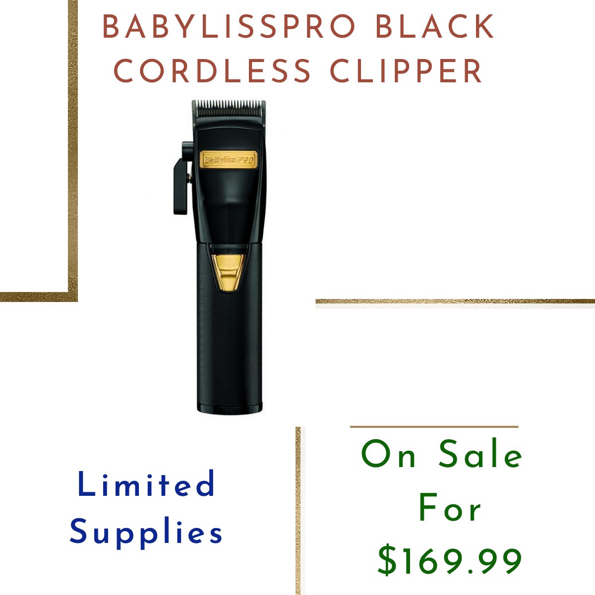 alamobeauty's tweet photo. 👀 We've got a wonderful Wednesday discount deal just for you! Now you can order the BaBylissPro Cordless Black Clipper for only $169.99! 🙌 https://t.co/0jJbBPh17w

Shipping? We've got you covered. 📦 👌 https://t.co/0jJbBPh17w https://t.co/UlPmvjSvCW