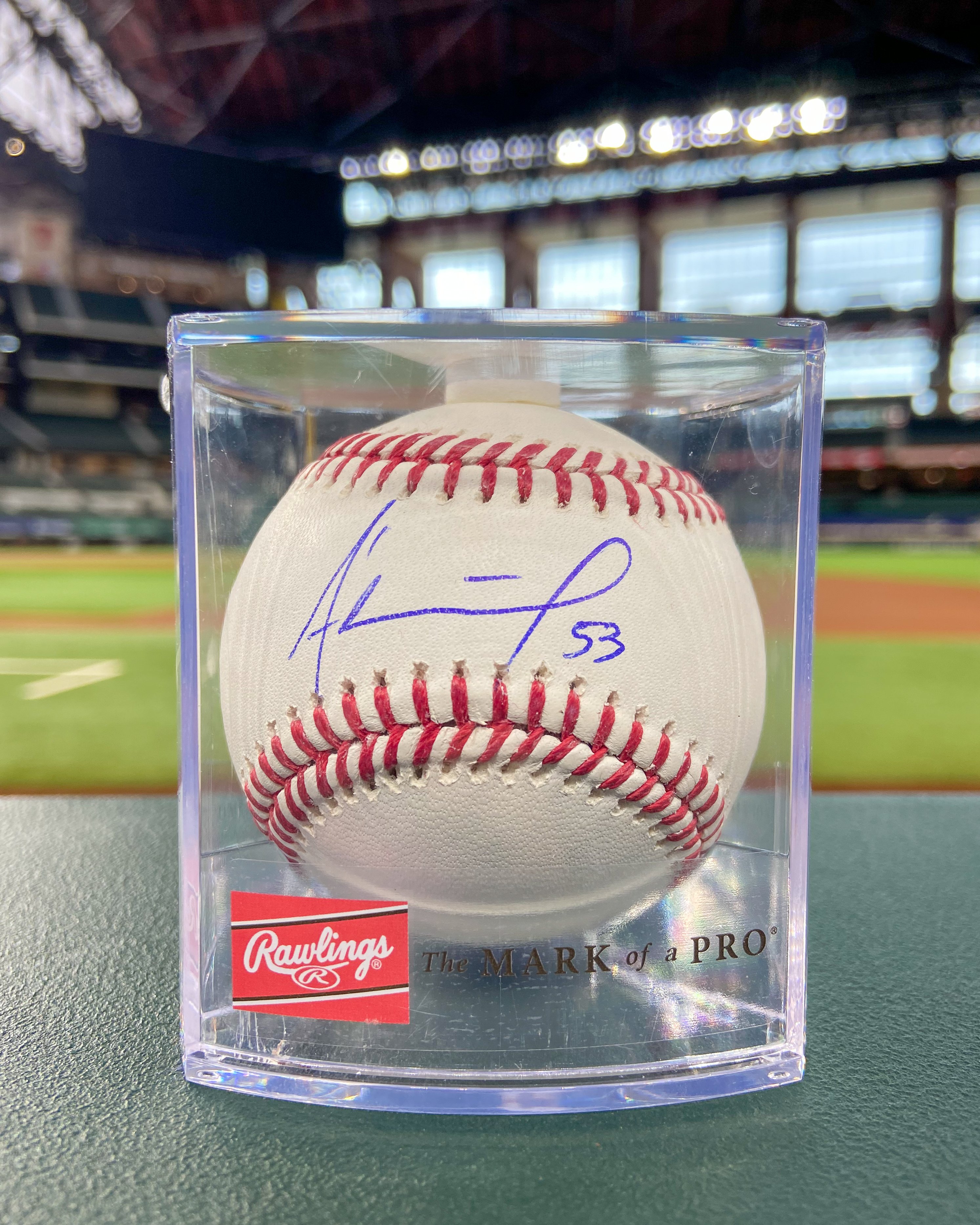 adolis Garcia Texas Rangers Autographed Baseball